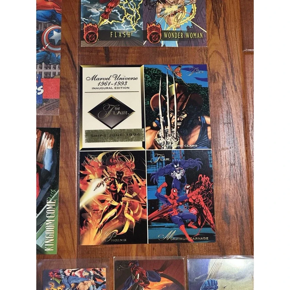 Lot of (12) Marvel DC Trading Promo Cards Batman Superman X-Men Spider-Man +